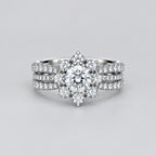 Blossom Halo Cluster Ring in 925 Sterling Silver | 925Gallery