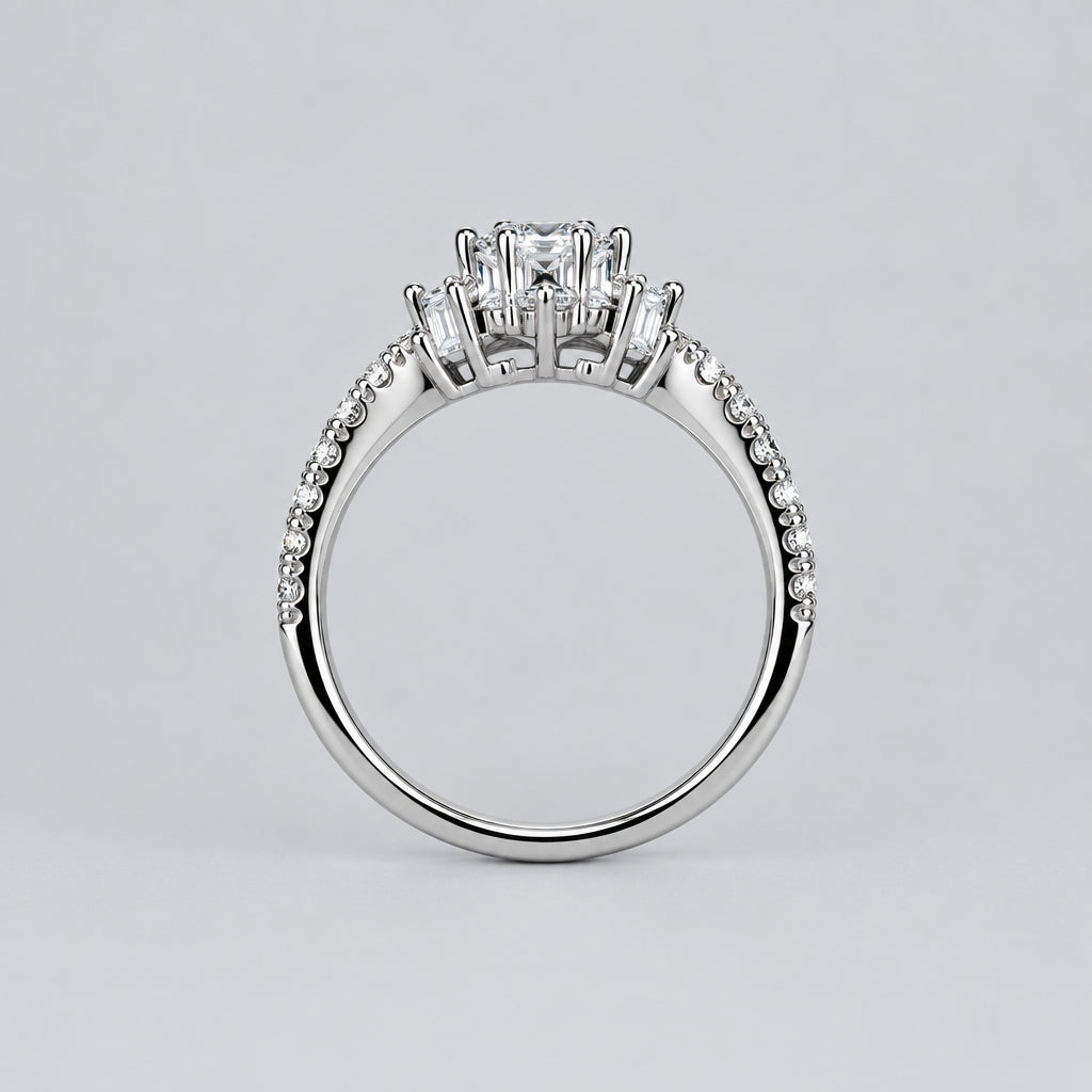 Blossom Halo Cluster Ring in 925 Sterling Silver | 925Gallery