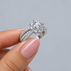 Blossom Halo Cluster Ring in 925 Sterling Silver | 925Gallery